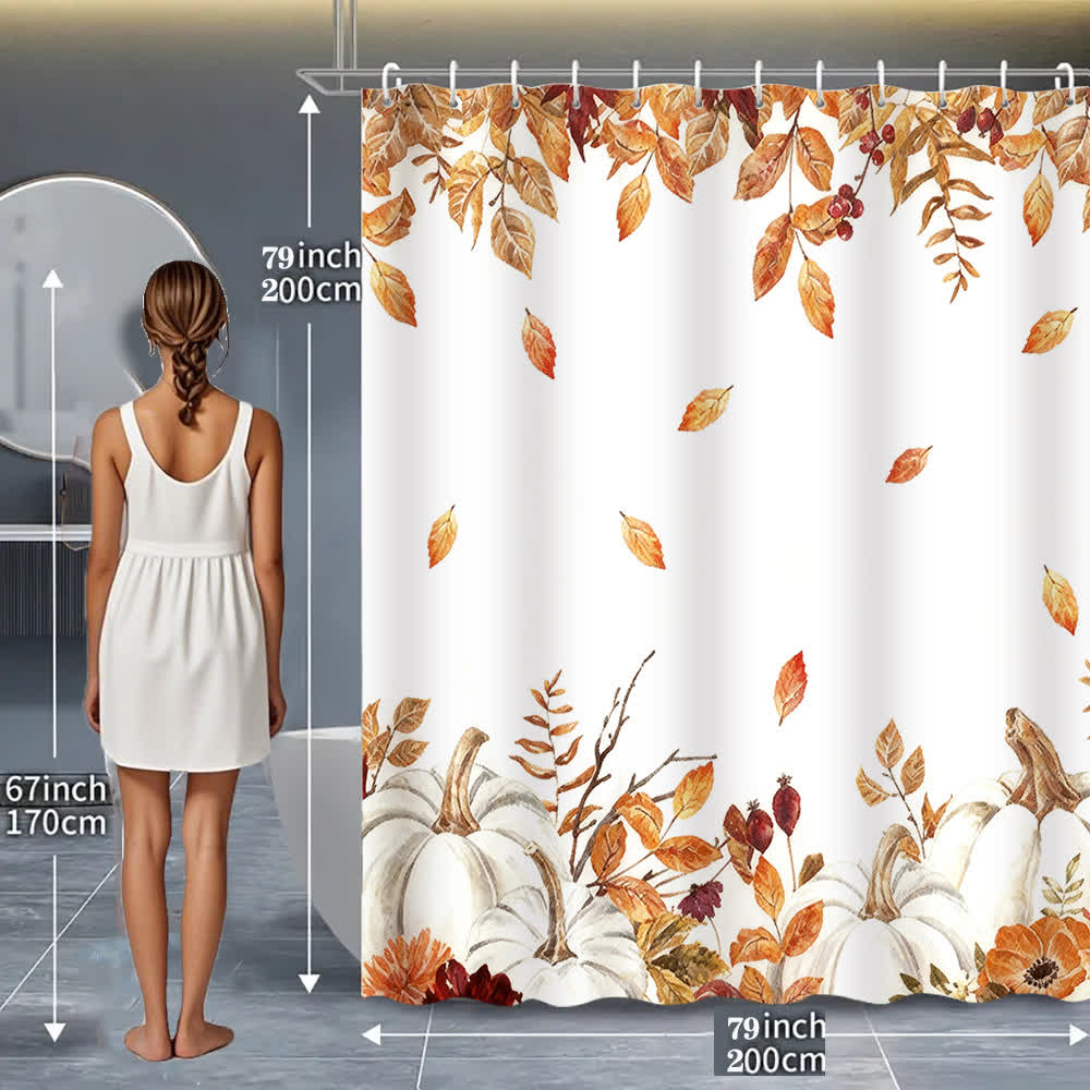 Pumpkin Harvest Print Shower Curtain - image 3