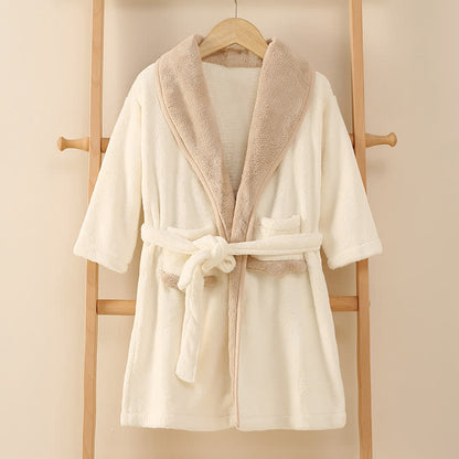 Matching Family Solid Plush Robe - White - Child:150cm - image 5