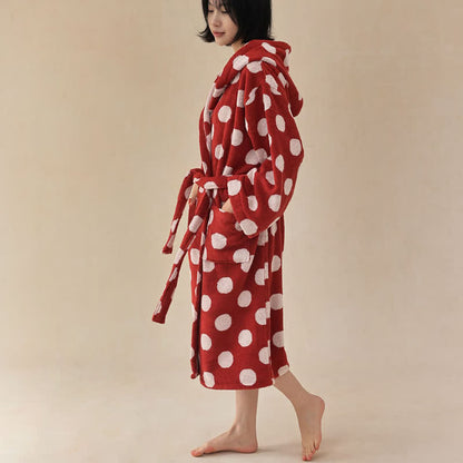 Matching Family Polka Dot Hooded Cotton Robe - image 7