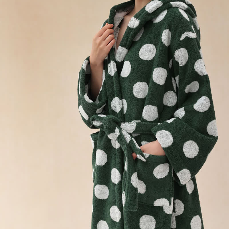 Matching Family Polka Dot Hooded Cotton Robe - image 23
