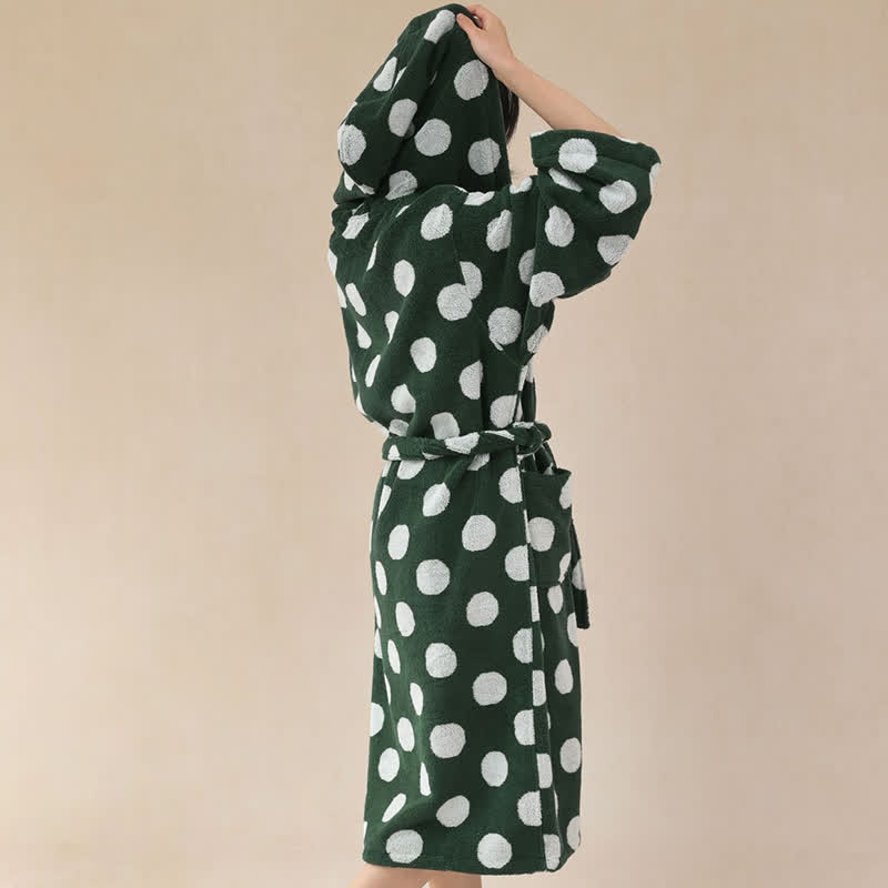 Matching Family Polka Dot Hooded Cotton Robe - image 22