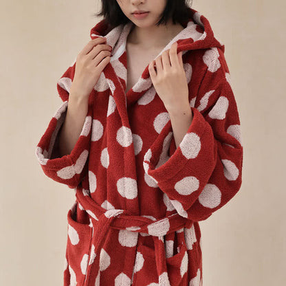 Matching Family Polka Dot Hooded Cotton Robe - image 11