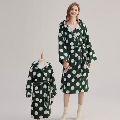Matching Family Polka Dot Hooded Cotton Robe - image 17