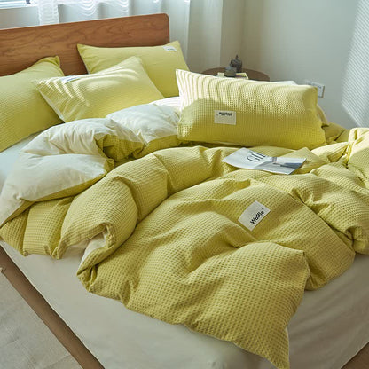 Solid Waffle Weave Cotton Bedding Set - image 14