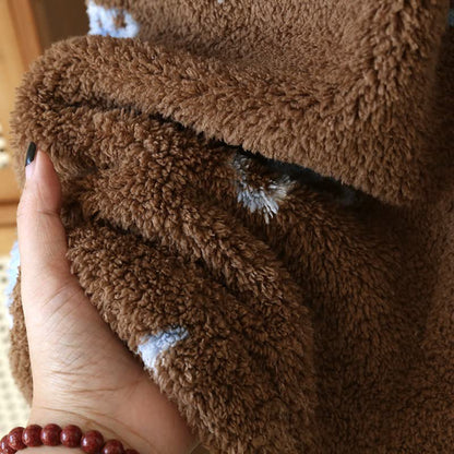 Bow Pattern Plush Hooded Robe - image 4