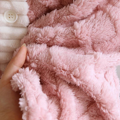 Diamond Textured Plush Button Nightgown - image 11