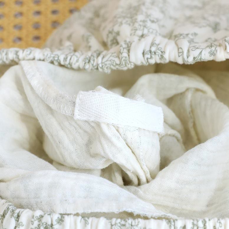 Bow-tie V-neckline Soft Cotton Gauze Pajamas - image 12