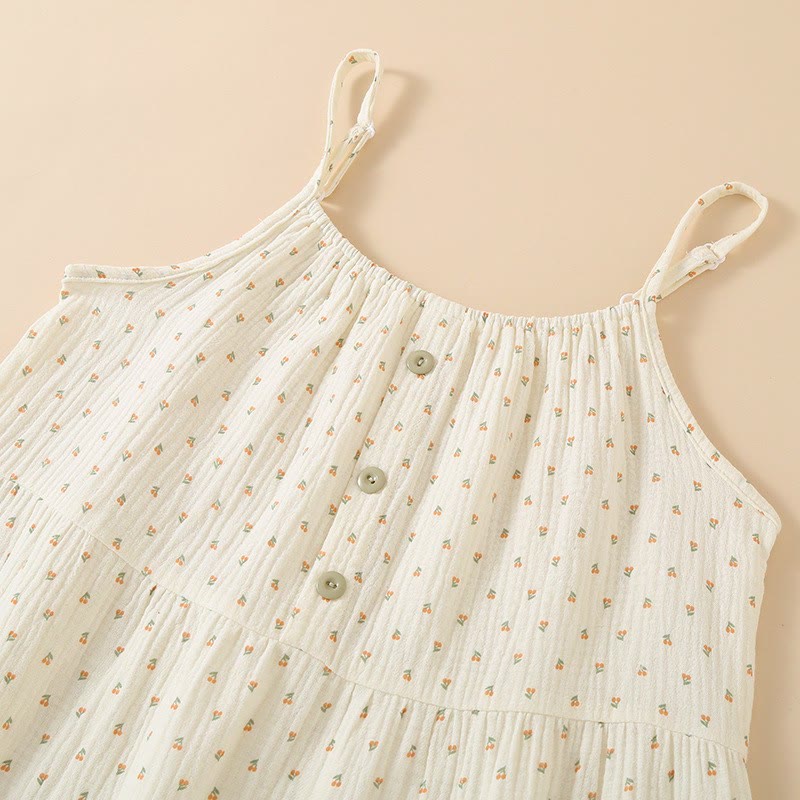 Cherry Print Cotton Padded Camisole Nightdress - image 7