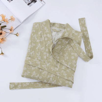 Snowman Branch Cotton Gauze Child Bathrobe - image 8