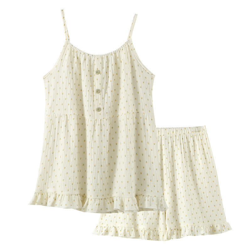 Cherry Print Cotton Gauze Cami Pajamas - image 13