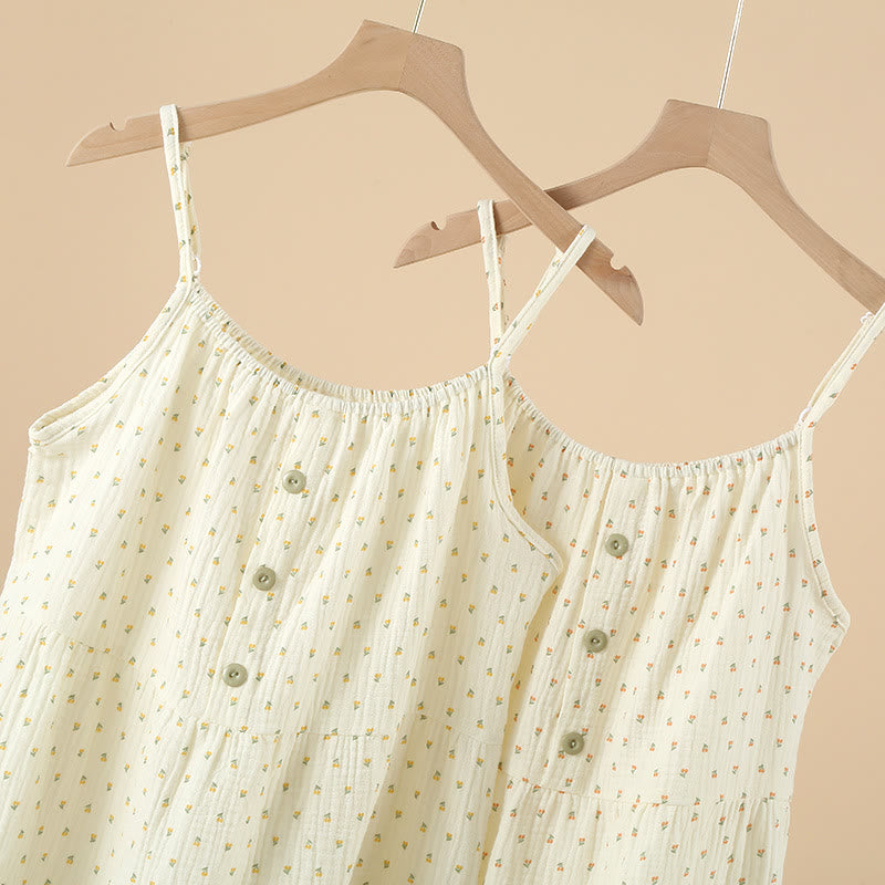 Cherry Print Cotton Gauze Cami Pajamas - image 3