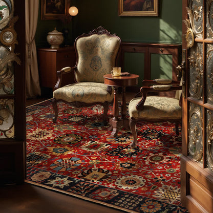 Vintage Persian Rectangle Washable Area Rug - image 1