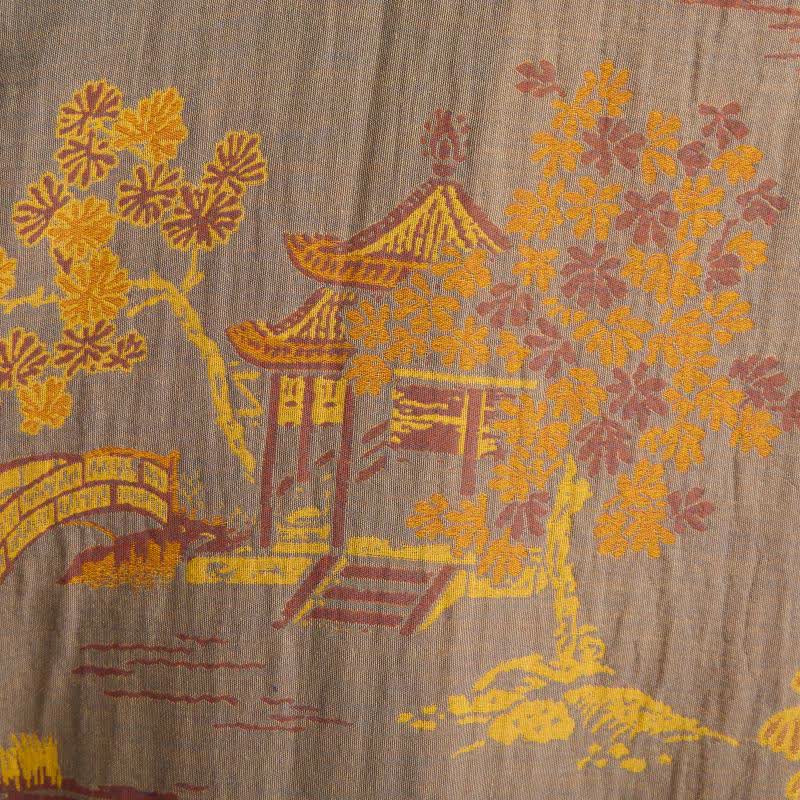 Landscape Jacquard Cotton Gauze Kimono Robe - image 3