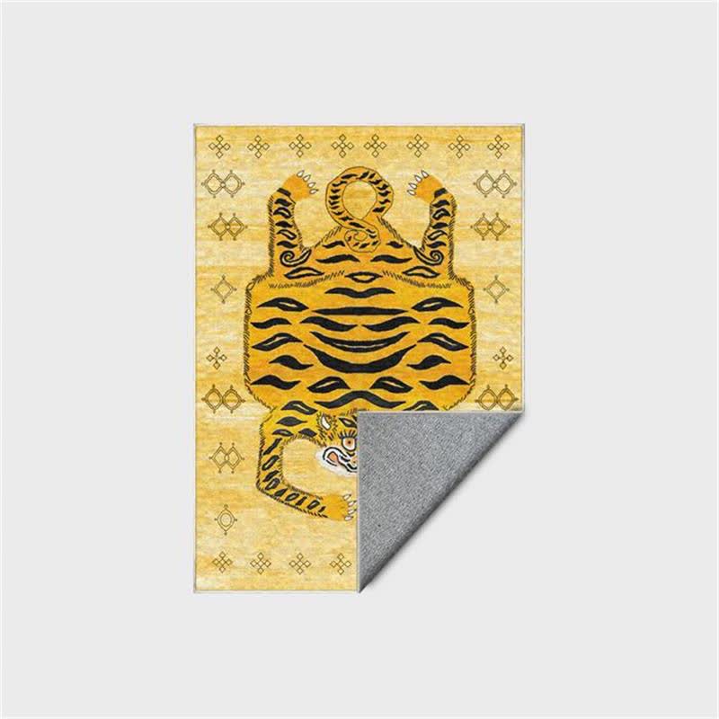 Ethnic Tibetan Tiger Rectangle Area Rug - image 5