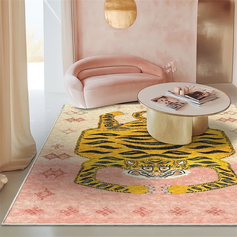 Ethnic Tibetan Tiger Rectangle Area Rug - image 20