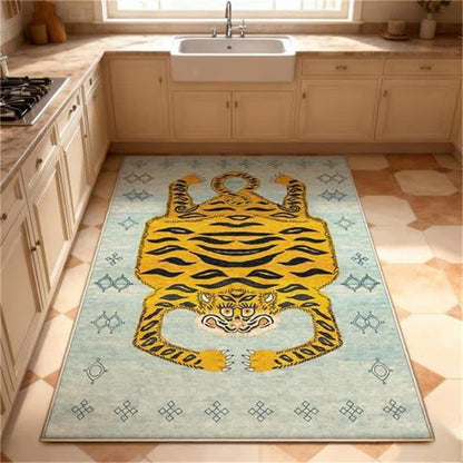 Ethnic Tibetan Tiger Rectangle Area Rug - image 15