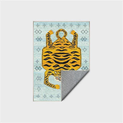 Ethnic Tibetan Tiger Rectangle Area Rug - image 17