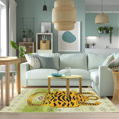 Ethnic Tibetan Tiger Rectangle Area Rug - image 7