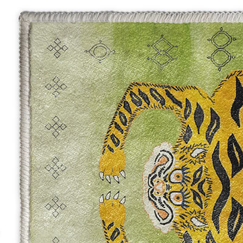 Ethnic Tibetan Tiger Rectangle Area Rug - image 10