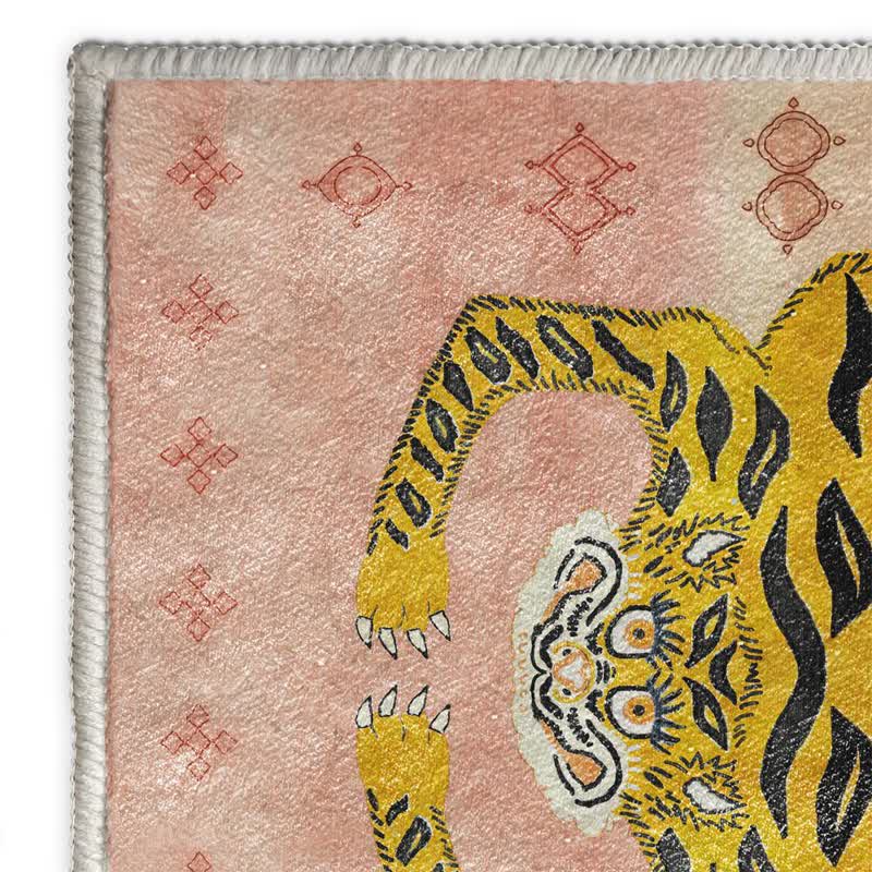 Ethnic Tibetan Tiger Rectangle Area Rug - image 23