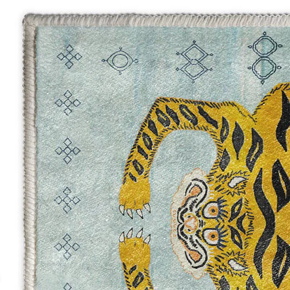 Ethnic Tibetan Tiger Rectangle Area Rug - image 16