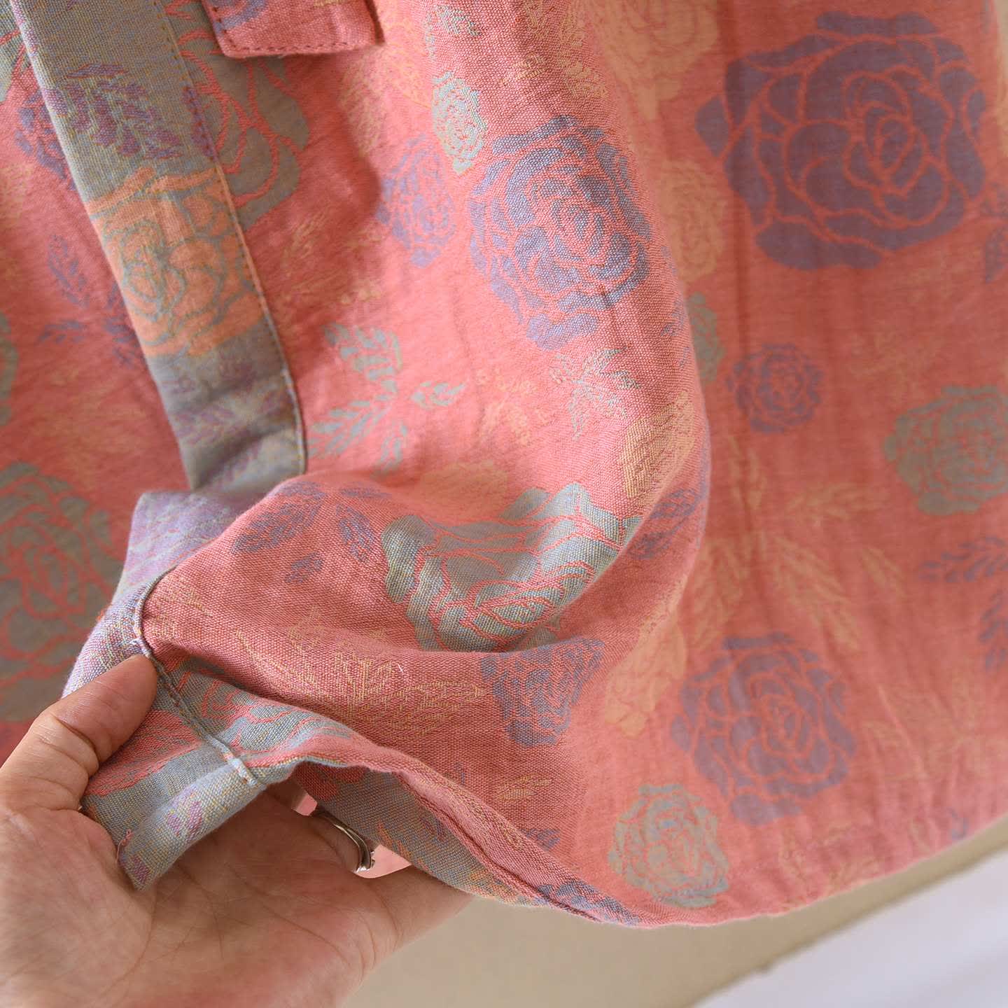 Romantic Rose Cotton Gauze Kimono Robe - image 6
