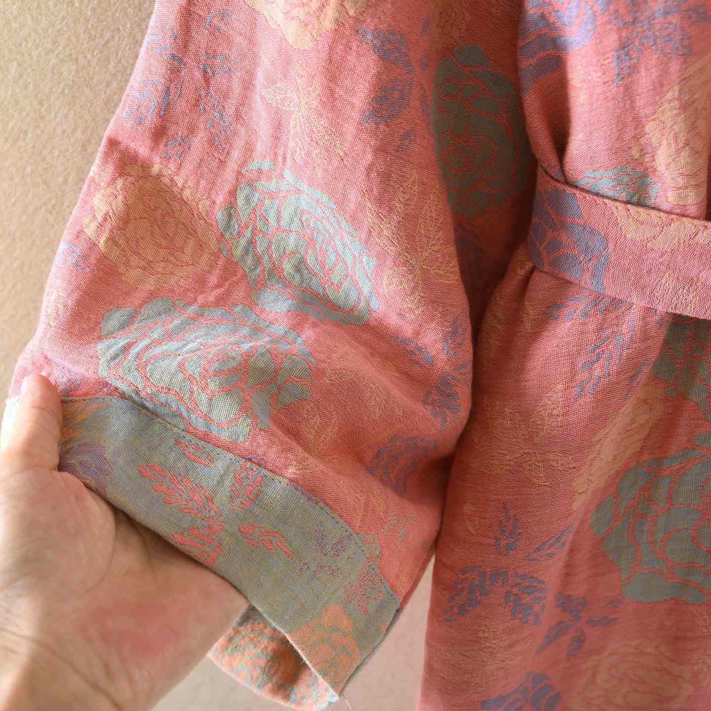 Romantic Rose Cotton Gauze Kimono Robe - image 9