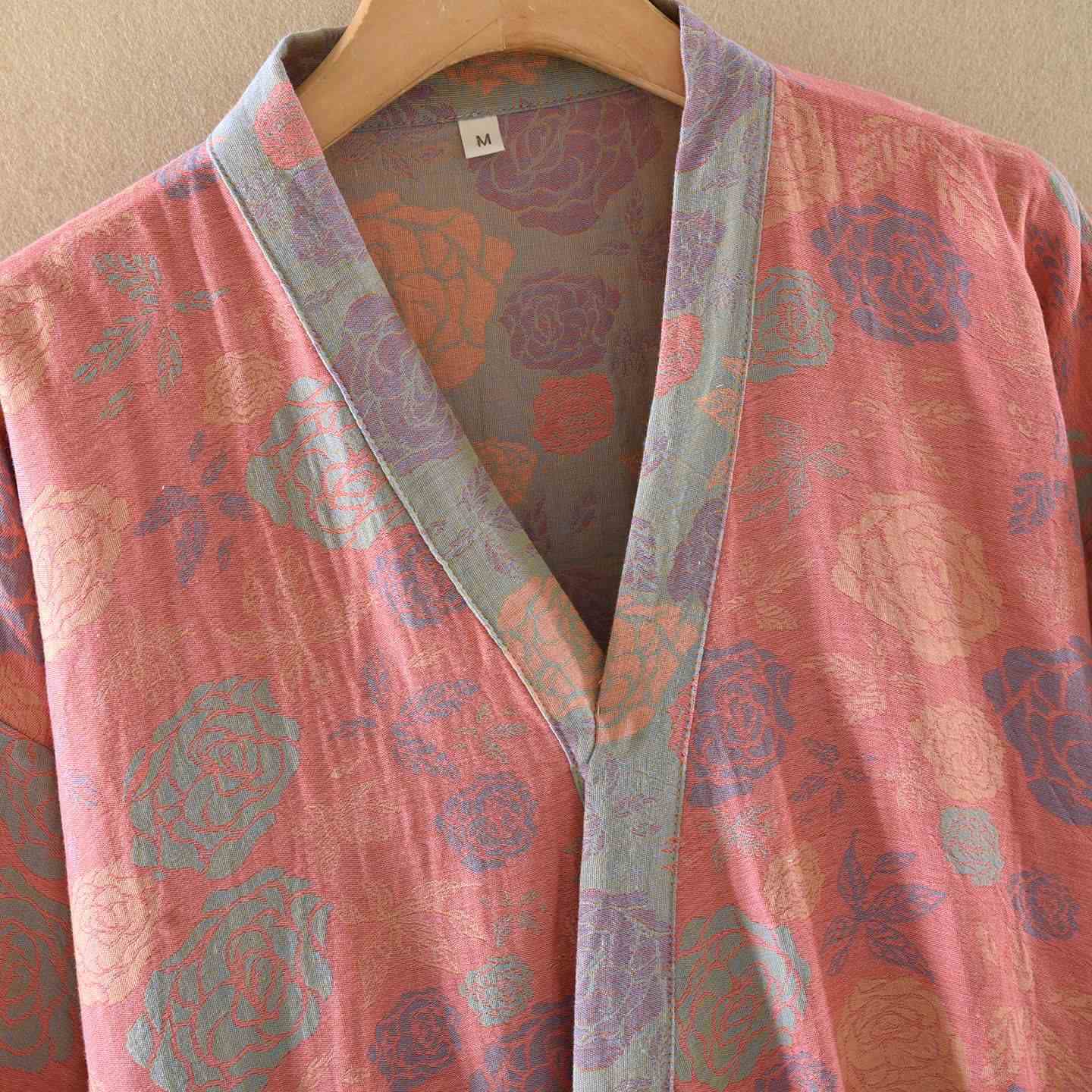 Romantic Rose Cotton Gauze Kimono Robe - image 9