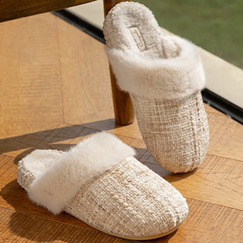 Closed-Toe Plush Warm Slippers - image 4
