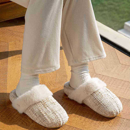 Closed-Toe Plush Warm Slippers - image 1