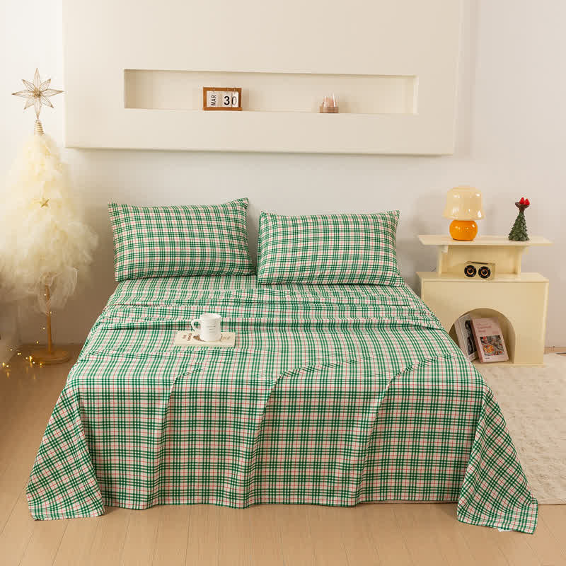 Classic Christmas Gingham Sheet Set - King - image 0