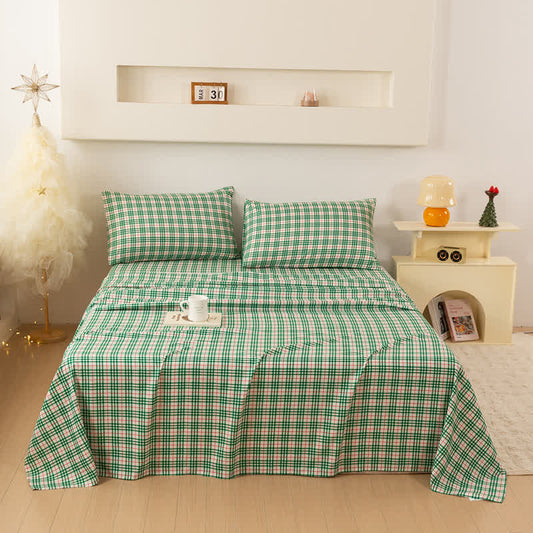 Classic Christmas Gingham Sheet Set - King - image 0