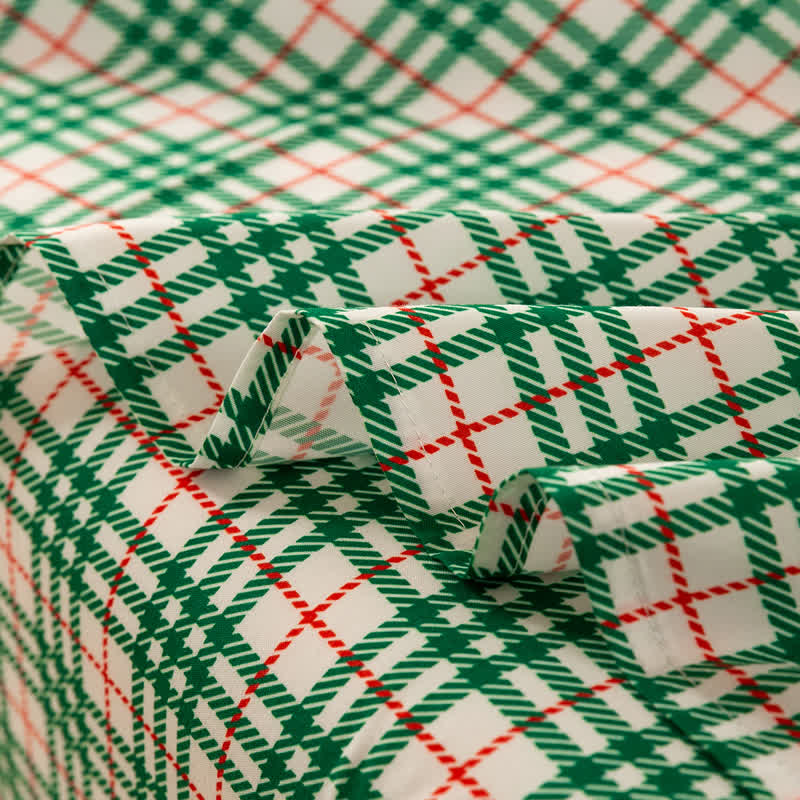 Classic Christmas Gingham Sheet Set - image 6