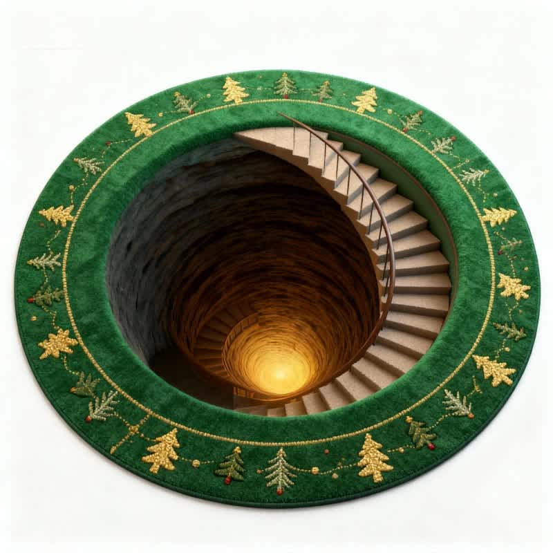 Christmas 3D Staircase Illusion Rug - image 3