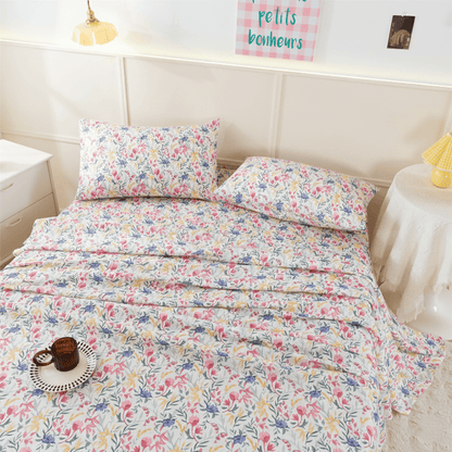 Watercolor Meadow Floral Sheet Set - image 1