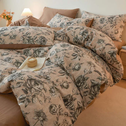 Rose Brushed Cotton Bedding Set - Queen - image 0