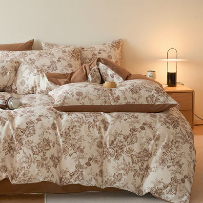 Floral Leaf Brushed Cotton Bedding Set - image 2
