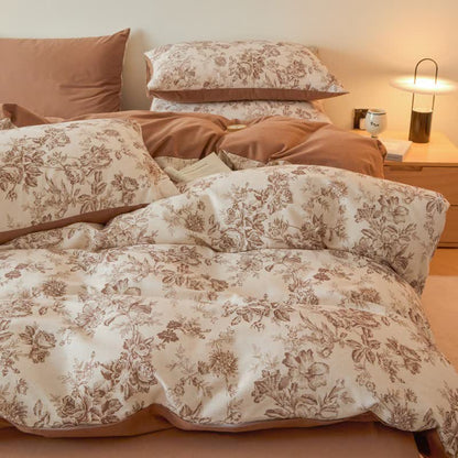 Floral Leaf Brushed Cotton Bedding Set - image 5