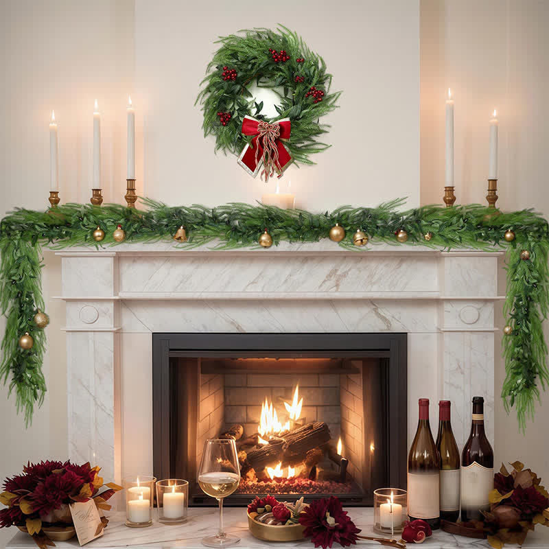 Ownkoti PE Faux Greenery Olive Branch Christmas Garland - image 0