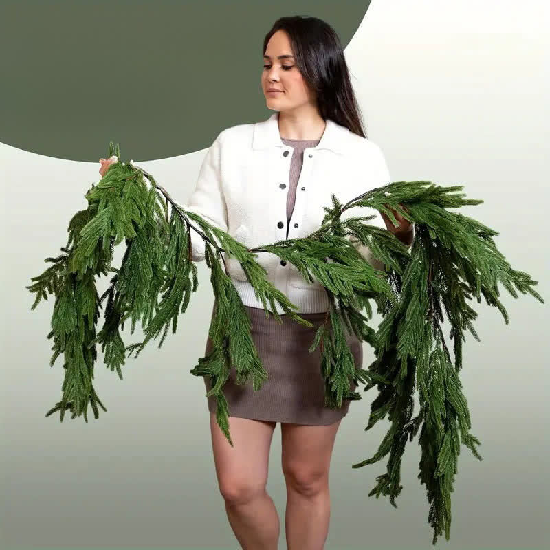 Ownkoti Faux Norfolk Pine Garland Christmas Decor - image 7