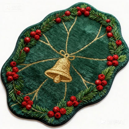 Lotus Leaf–Shaped Christmas Bell Rug - image 3