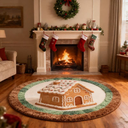 Charming Little House Round Rug - 55" x 55" - image 0