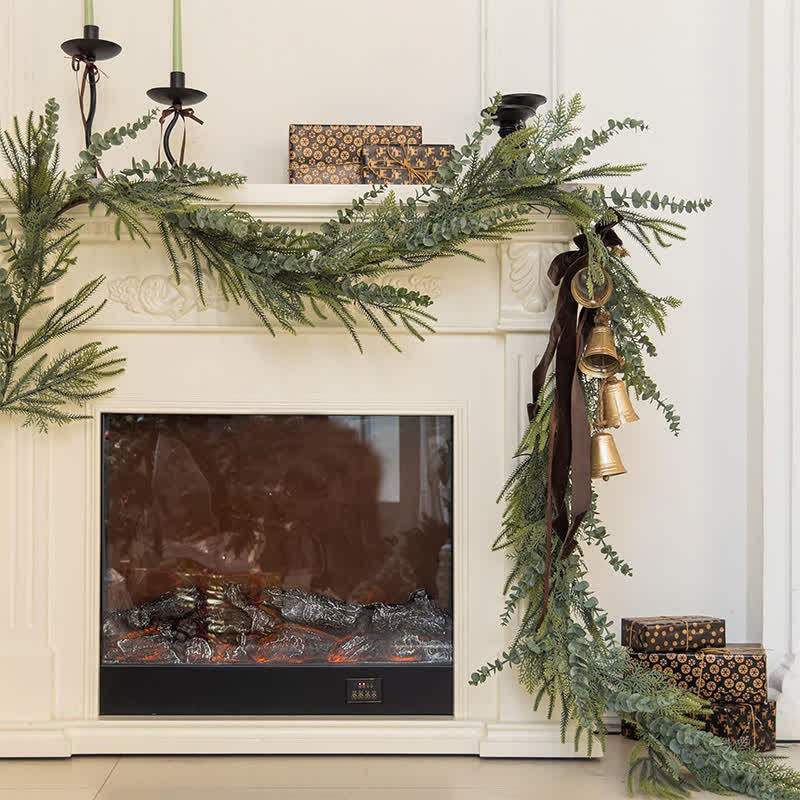 Ownkoti Farmhouse Faux Pine Eucalyptus Garland  - 2PCS - 106" - image 0