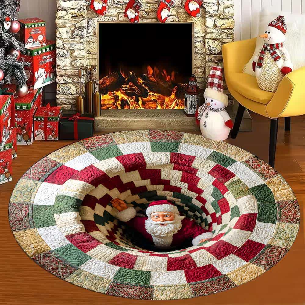 Christmas Theme Santa 3D Effect Rug - D - 63" - image 3
