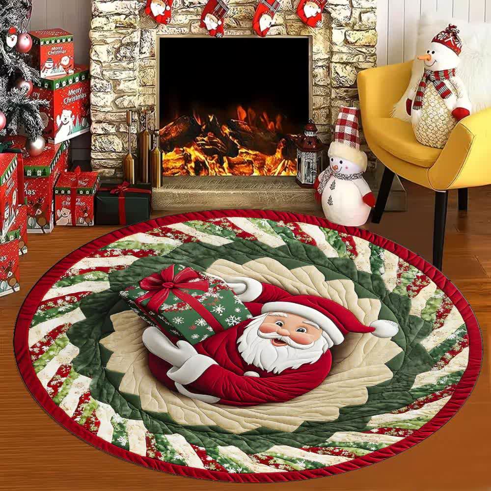 Christmas Theme Santa 3D Effect Rug - C - 63" - image 2