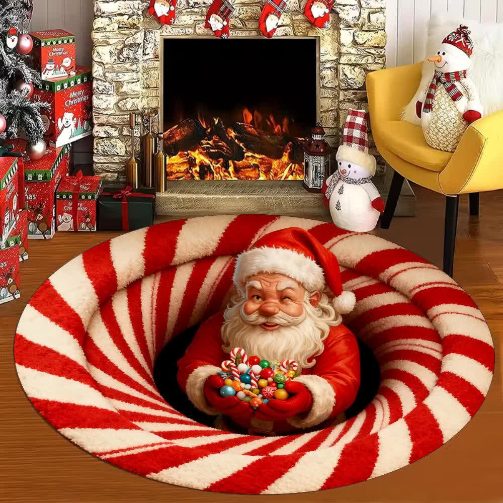 Christmas Theme Santa 3D Effect Rug - E - 63" - image 4