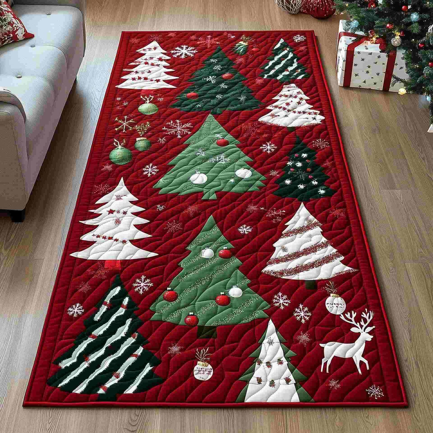Christmas Tree Inspired Decorative Rug - D - 23" x 79" - image 3