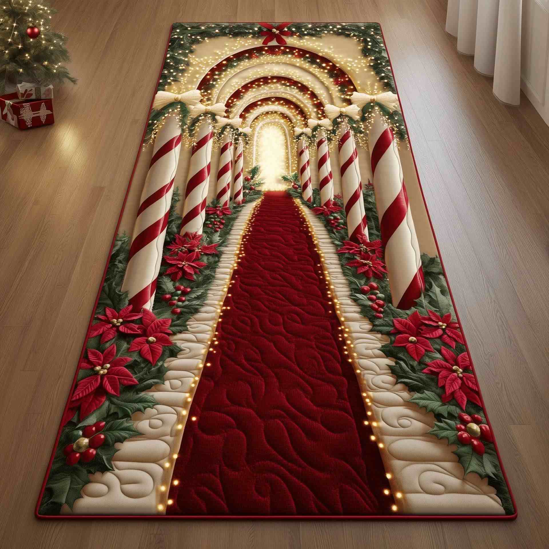 Christmas Tree Inspired Decorative Rug - B - 23" x 79" - image 1