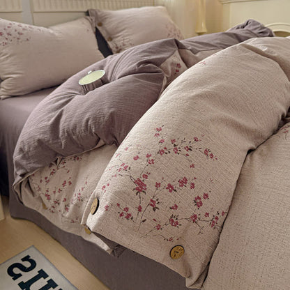 Elegant Plum Blossom Bedding Set - Bedding Set - Queen - image 0