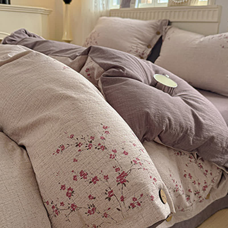 Elegant Plum Blossom Bedding Set - image 3